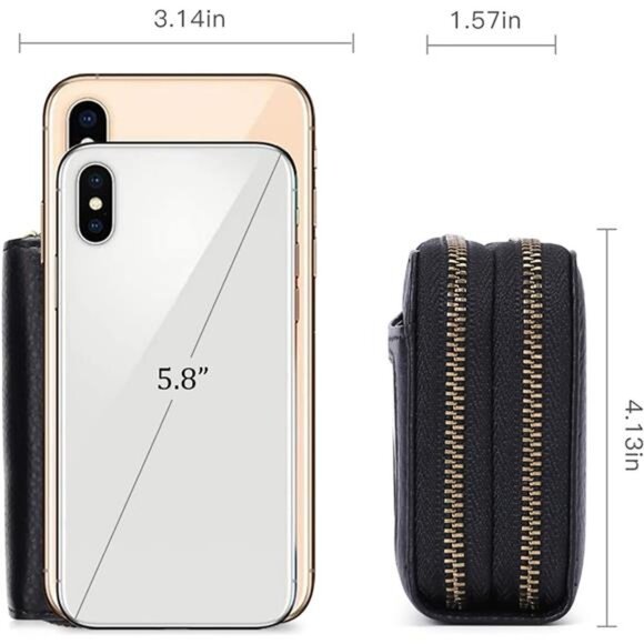 Small Genuine Leather Wallet for Women, RFID Blocking Credit Card - Picture 2 of 7